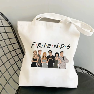 Сумка-шоппер из холста с принтом Friends