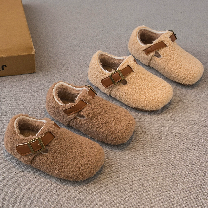 Детская меховая обувь для девочек 2024 зимой