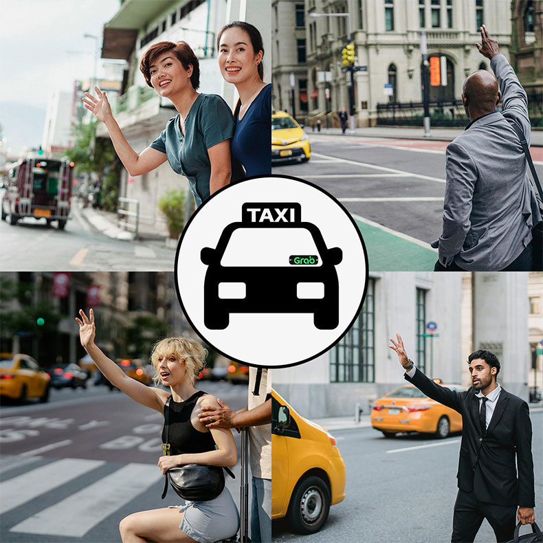 In-Stock Foreign Trade Cross-Border Taxi Dome Light Grab Taxi Light Taxi Car USB Sign Light Indicator Light Didi Light