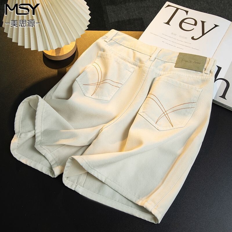 Ice Silk Denim Shorts for Women, Summer Ultra-Thin 2026 New Style, Wide-Leg Version, High-Waisted, White Tencel Straight-Leg Mid-Length Shorts Ice Silk Denim Shorts for Women, Summer Ultra-Thin 2026 New Style, Wide-Leg Version, High-Waisted, White Tencel Straight-Leg Mid-Length Shorts
