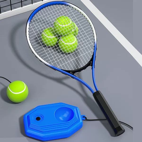 [Tennis racket + base + high elastic tennis balls*5] - [Adults + children] can be played