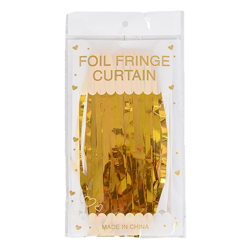 1 * 2m cortina de seda brillante decoración de la fiesta pared de fondo de oro de brillo de aluminio cortina de seda fábrica al por mayor