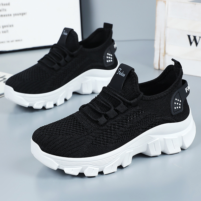 Calzado deportivo zapatos para correr transpirables de tejido volador de verano para mujer