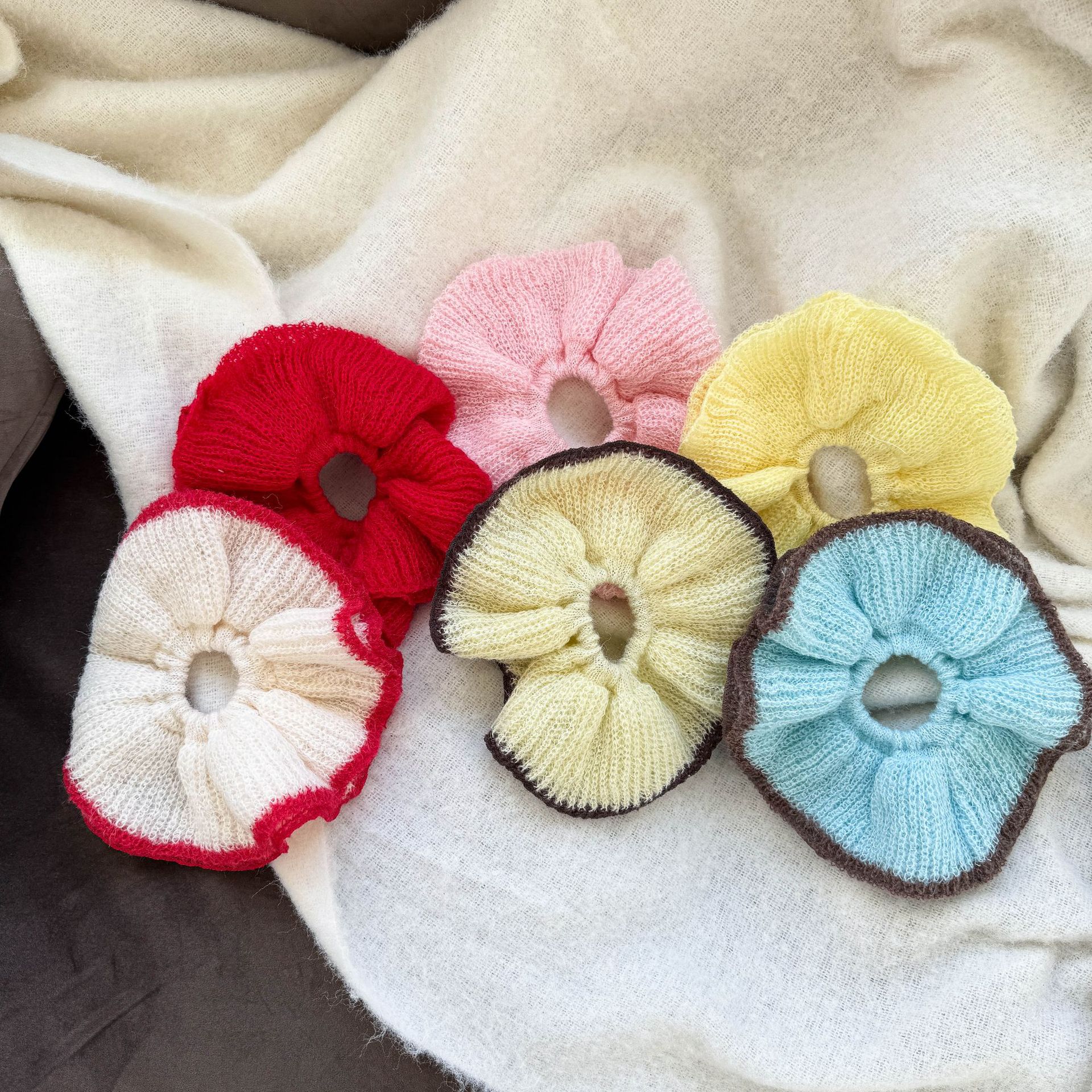 维木童装女童大肠发圈2025新款儿童超好看针织发绳小女孩宝宝头饰