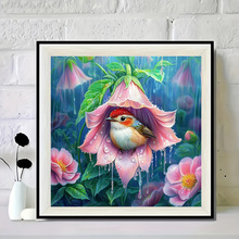 钻石画满钻新款花朵小鸟DIY手工画卧室学生新手钻石贴十字绣带框