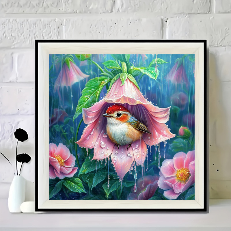 钻石画满钻新款花朵小鸟DIY手工画卧室学生新手钻石贴十字绣带框
