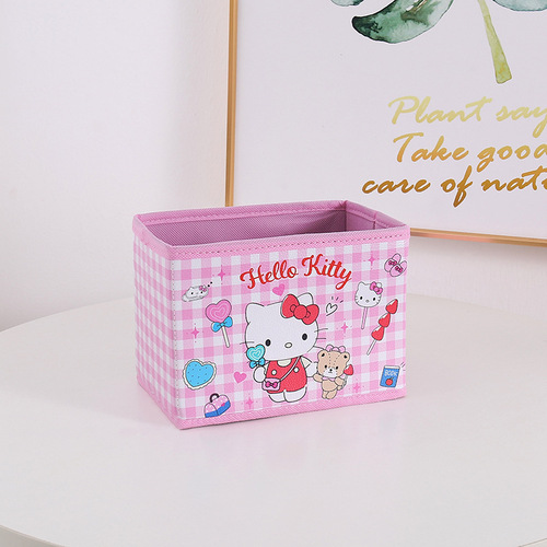 Japanese cartoon PU desktop miscellaneous small storage box office bedroom wardrobe foldable storage box