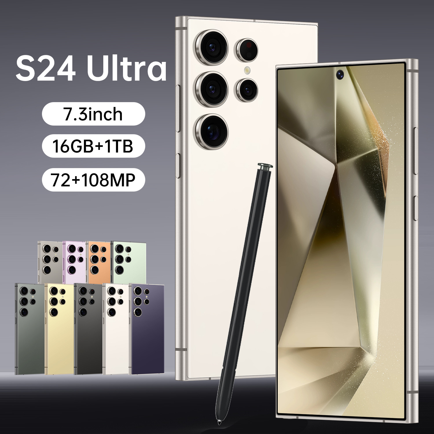 Tk Popular Model S24 Ultra 4G+64Gb Large Memory Cross-Border Mobile Phone Global Version Cross-Border Smartphone New Model