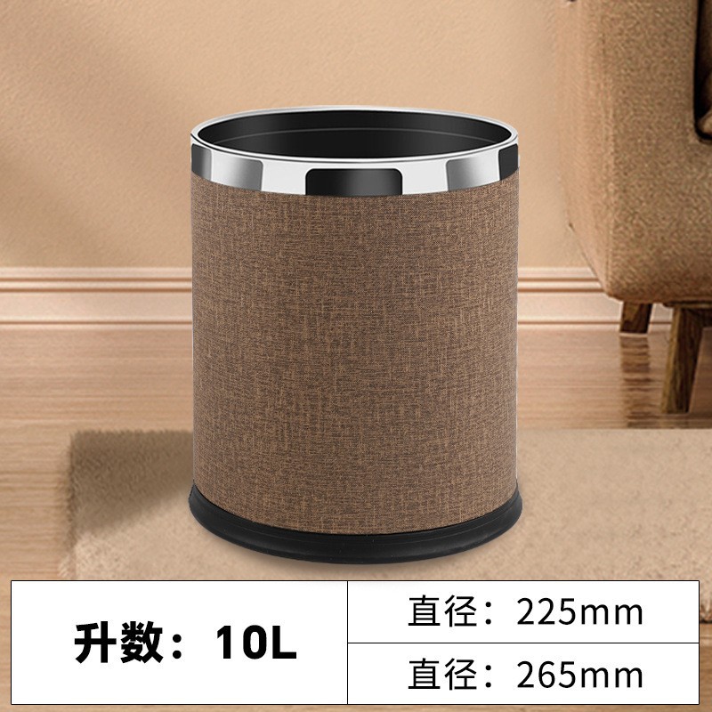 10L círculo de plata café profundo