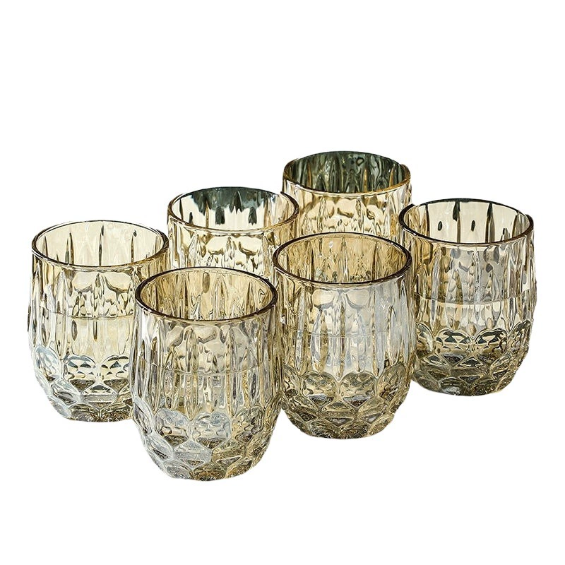 Transparent glass set for home use, tea cup for living room, light luxury style