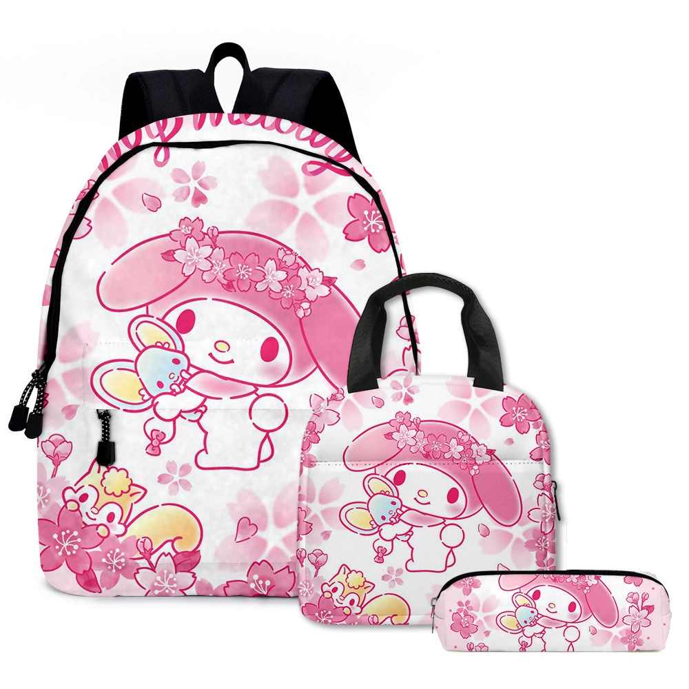 Sanrio, рюкзак, школьная сумка, пенал, набор, 3D, для импорта, комплект из 3 предметов