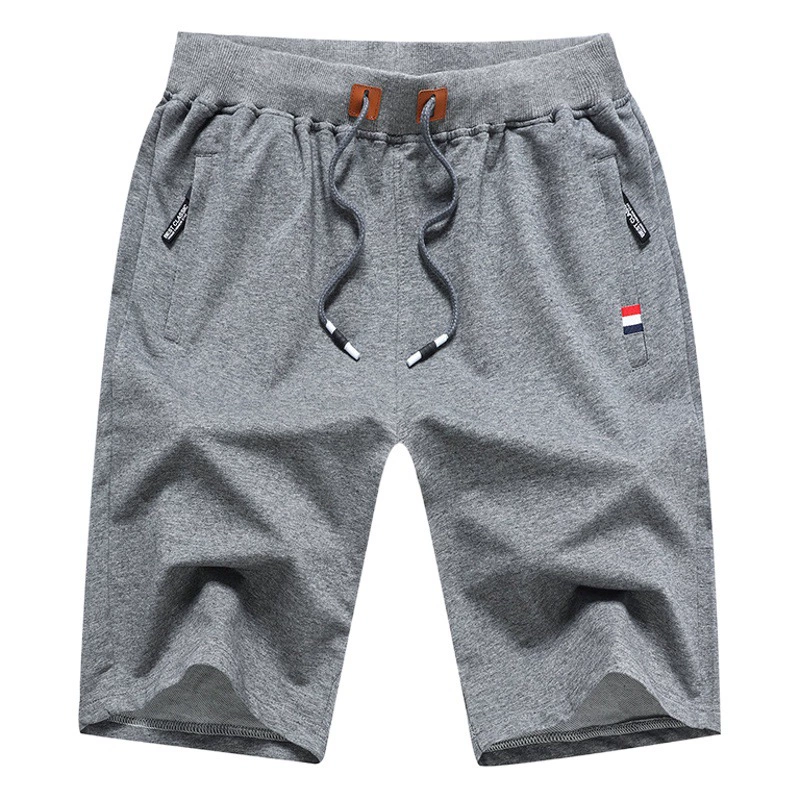 Мужские летние повседневные свободные шорты с трехцветным логотипом, спортивная дышащая тонкая домашняя верхняя одежда, спортивные брюки для похудения
