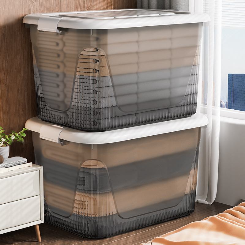 Xingyou Thickened Extra Large Transparent Storage Box Household Storage Plastic Snack Toy Clothes Quilt Finishing Box