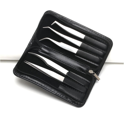 Golia stainless steel high-precision eyebrow transplant curler eyelash grafting tweezers false eyelash curler dolphin clip gold feather clip