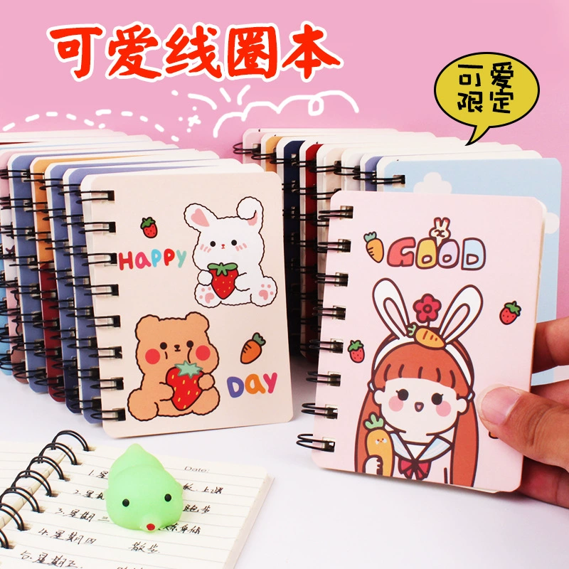 Мультяшная креативная книга с поворотной катушкой, портативный карманный блокнот для начальной школы, мини-блокнот, производители ноутбуков формата A7