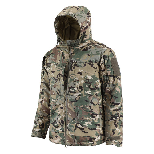 ESDY outdoor new camouflage jacket, multi-pocket cotton jacket, warm and thickened cotton jacket A022