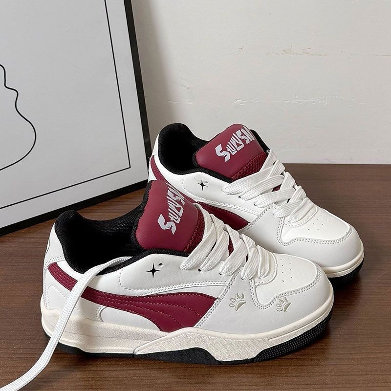 Zapatos de pan de fondo grueso de nicho original zapatos deportivos de mujer zapatos casuales de estudiantes zapatos blancos 2026 nuevos zapatos de skate