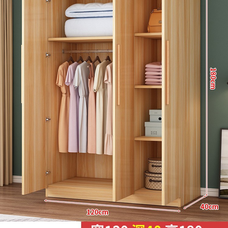 [라이트월넛] 3도어 모델, 폭 120, 깊이 40, 높이 180