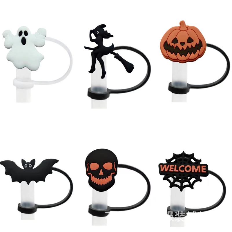ハロウィーン公仔ストローキャップストロー防塵キャップ防塵カバー個性飲料ストローキャップクロスボーダー|undefined