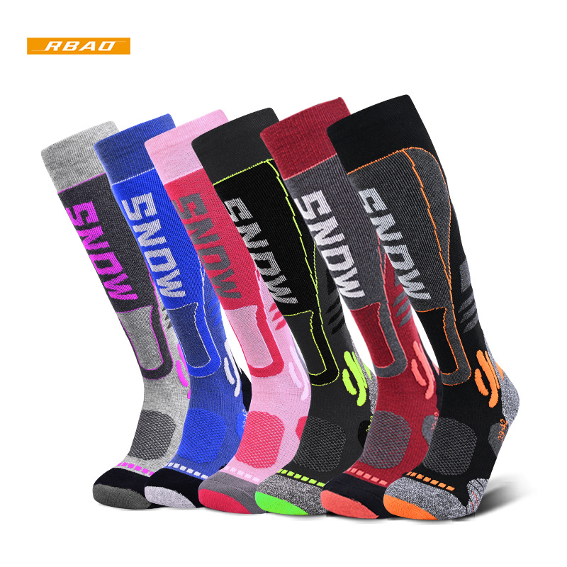 Cross-border Merino Sport Socks Wool Ski Socks Thickened Terry Socks Long Tube Warm Socks for Men and Women Hiking Socks