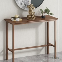 吧台桌家用阳台休闲高脚桌子客厅边桌简约实木靠墙长条桌酒吧桌椅