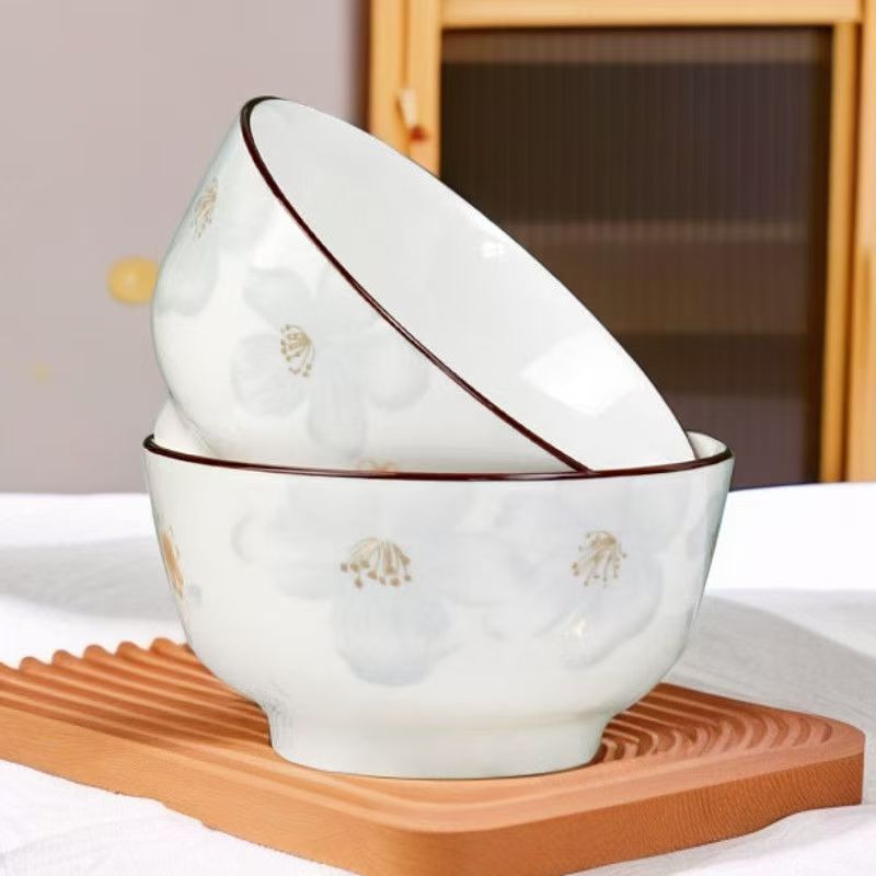 釉下彩米饭碗加厚餐具家用汤碗2025高颜值创意新款网红陶瓷吃饭碗|undefined