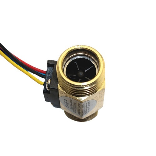 Flow switch G1/2 water flow sensor 4-way copper water flow sensor Hall pulse signal flow meter