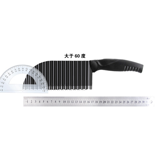 Factory supplies creative stainless steel kitchen knife, integrated corrugated potato knife, special wolf tooth knife for French fries, corrugated knife wholesale