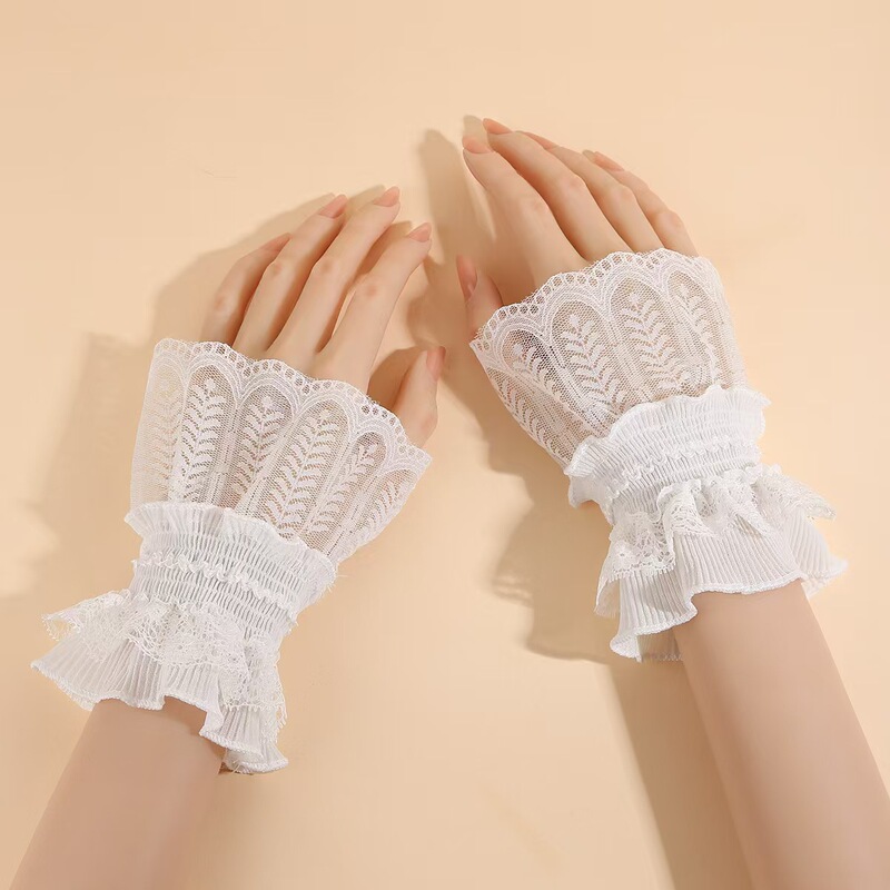 Fake Cuffs for Women, Layered Lace Decorative Sleeves, Lace Sleeves, Lolita Style Wrist Cuffs, Fake Sleeves, Cross-Border Wholesale Fake Cuffs for Women, Layered Lace Decorative Sleeves, Lace Sleeves, Lolita Style Wrist Cuffs, Fake Sleeves, Cross-Border Wholesale