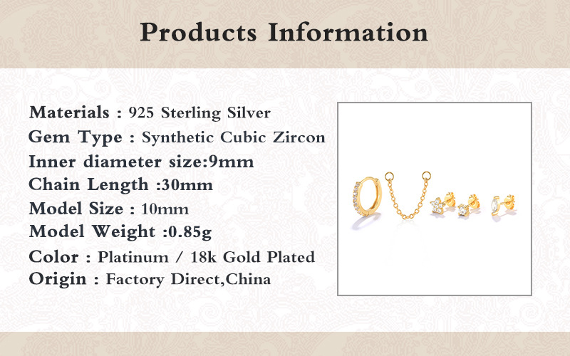 Fashion Geometric Flower Sterling Silver Ear Studs 1 Set