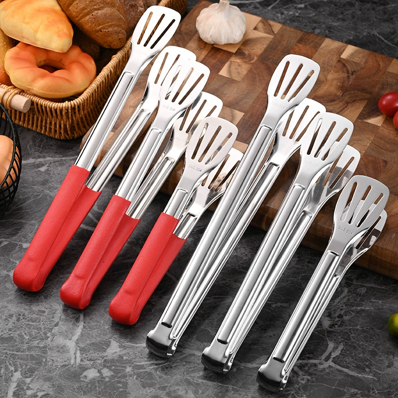 304 нержавеющая сталь грубый резина трехпроводный зажим утолщенный пищевой зажим отель хлебный зажим кухня зажим для барбекю многоцелевой зажим