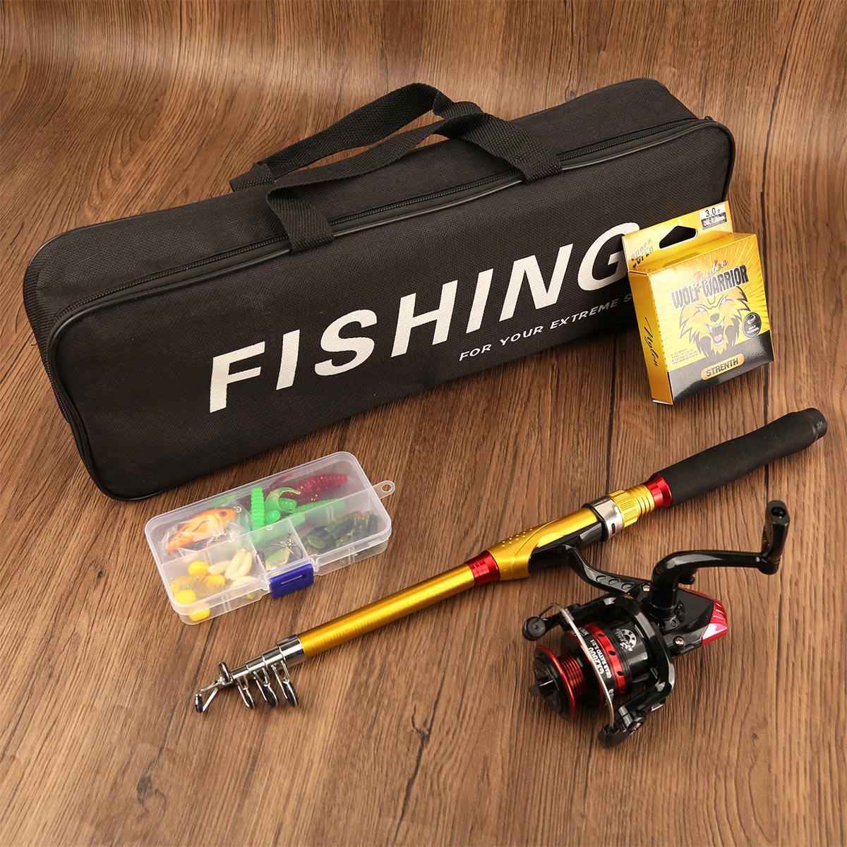 Lure Fishing Rod Fiberglass Portable Full Set Lure Rod Set Long-Distance Sea Fishing Rod Manufacturer Cross-Border Wholesale
