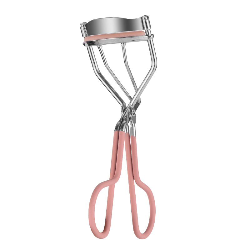 Rizador de pestañas con mango de plástico y caucho verde rizador de pestañas de flor de sol rizador natural portátil y duradero rizador de pestañas de acero inoxidable