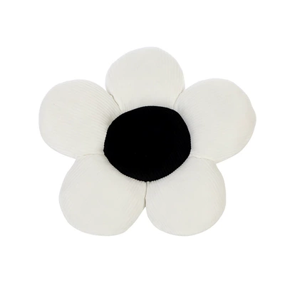 Flower car headrest neck pillow creative plush car seat pillow comfortable pillow small fresh car supplies (Headrest) - flower-white-headrest