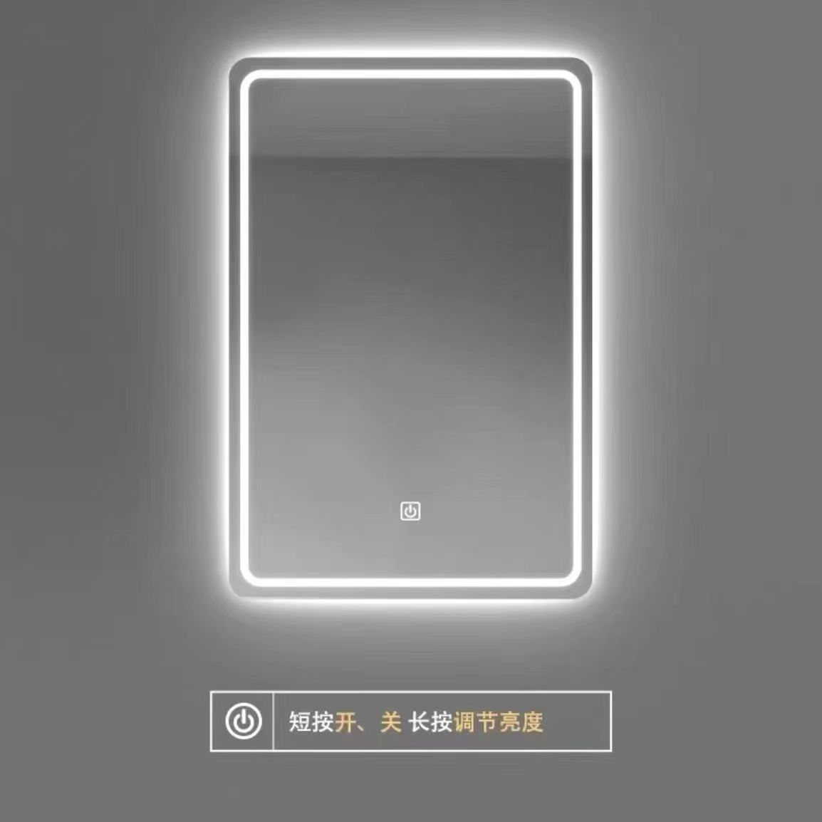 Espejo inteligente pantalla táctil LED espejo de baño de pared inodoro anti-nebble espejo de maquillaje con lámpara espejo de pared