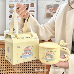 バター猫ギフトセットかわいいセラミックマグカップ子供水カップカップルコーヒー朝食カップ誕生日プレゼント