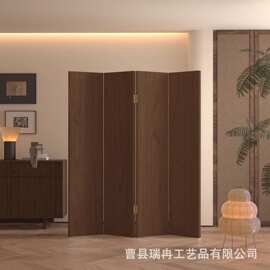 跨境木质纯色屏风简约装饰隔断遮挡装饰背景墙商用美容店隔断折屏