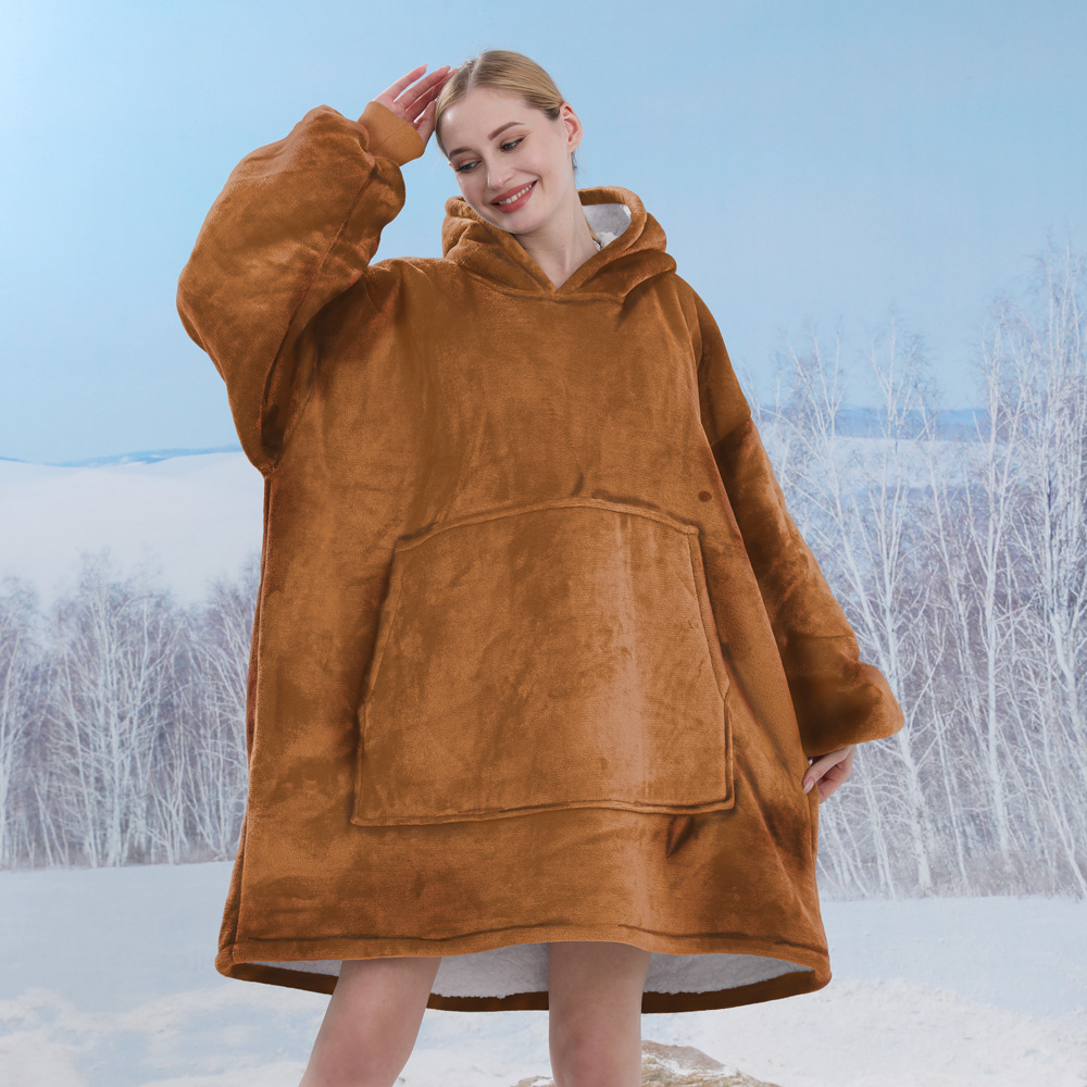 Transfronteriza Amazon TV manta gran bolsillo multifuncional portátil perezoso manga manta antiestática manta de franela