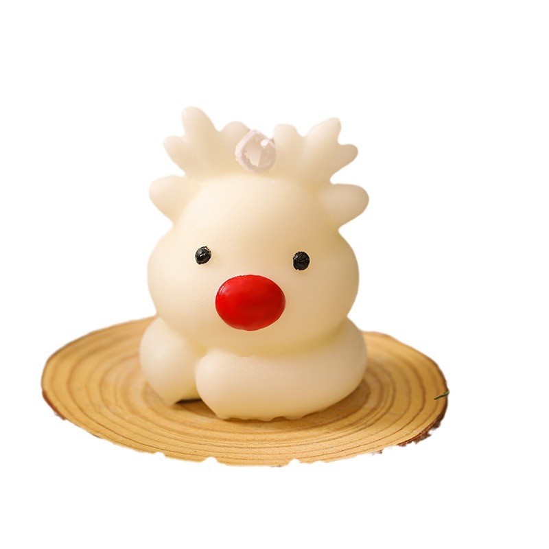 Navidad aromaterapia vela al por mayor regalo creativo lindo ciervo aromaterapia vela alces regalo de la mano