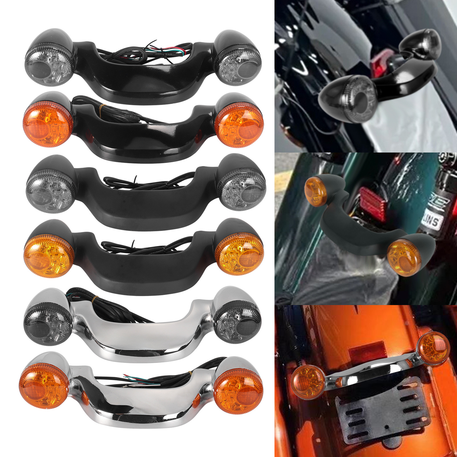 Harley Modified Tail Light Led Turn Signal Light for Harley Street Big Glide Brake Light with Bracket Tail Light