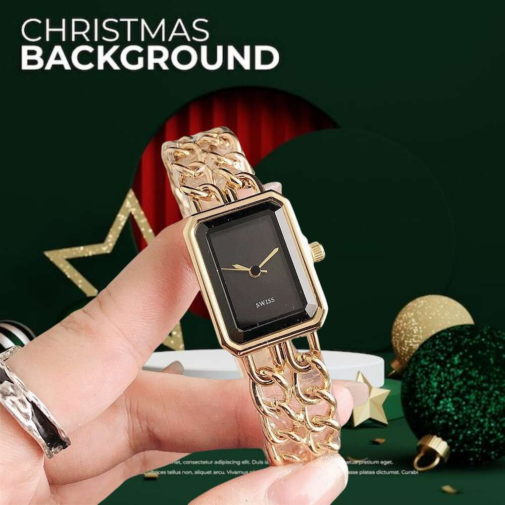 Double C Watch Fashion Ladies Elegant Exquisite Square Watch Women's Casual Versatile Women's Watch Popular Sports Watch