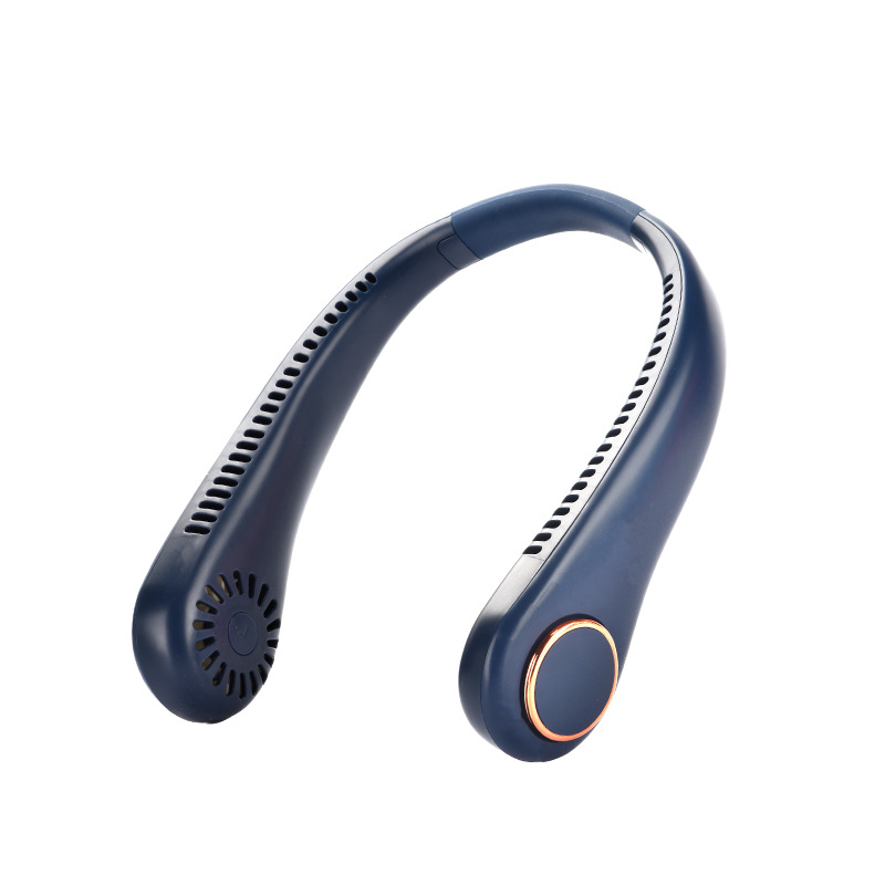 Cross-border small fan USB mini outdoor dormitory portable office charging silicone neck strap fan