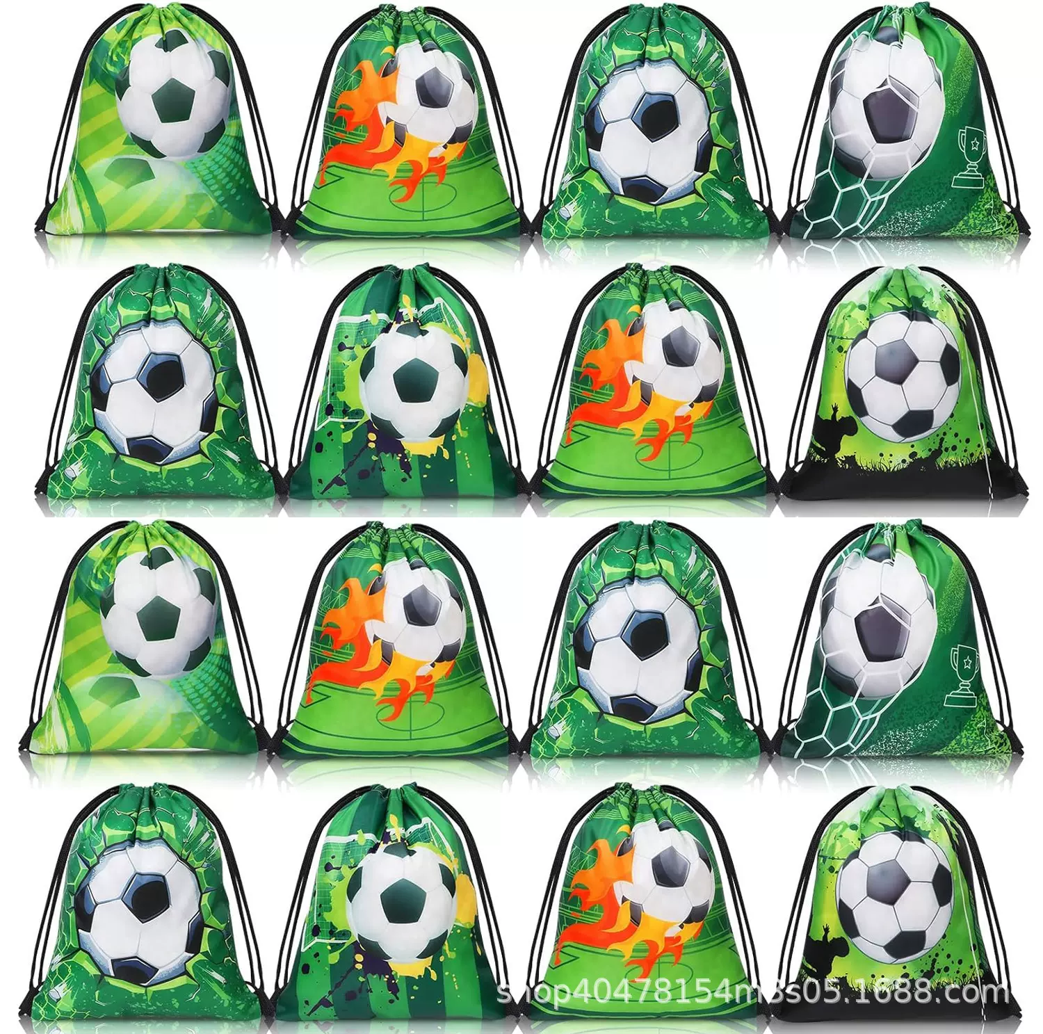 足球束口袋十一足球儿童生日派对抽绳双肩背包袋便携收纳袋跨境