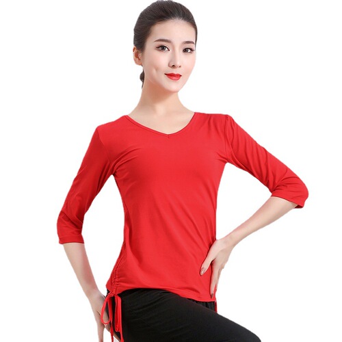 Dance Practice Clothes for Women - Spring and Summer Modal Chinese Dance and Modern Dance Outfits for Adult Art Exam Dance Wear Top