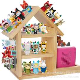 跨境手办娃娃收纳架壁挂式磁性乐高盲盒展示架墙面装饰音响玩具架