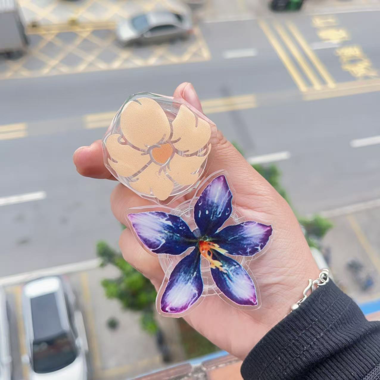 20g Weight Airbag Bracket Classification Acrylic Material Flower Pattern Simple Style, Classic Style Style Flower Acrylic Simple Style Classic Style Airbag Bracket 2