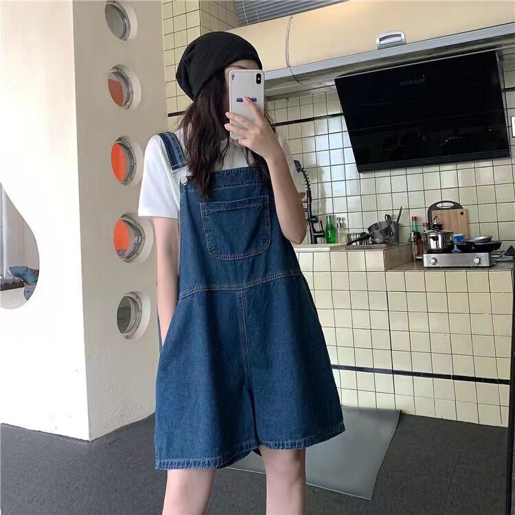 High-Waisted Denim Overalls for Women, Thin Strap Jumpsuit, 2026 Summer New Style, Straight Loose Wide-Leg Pants