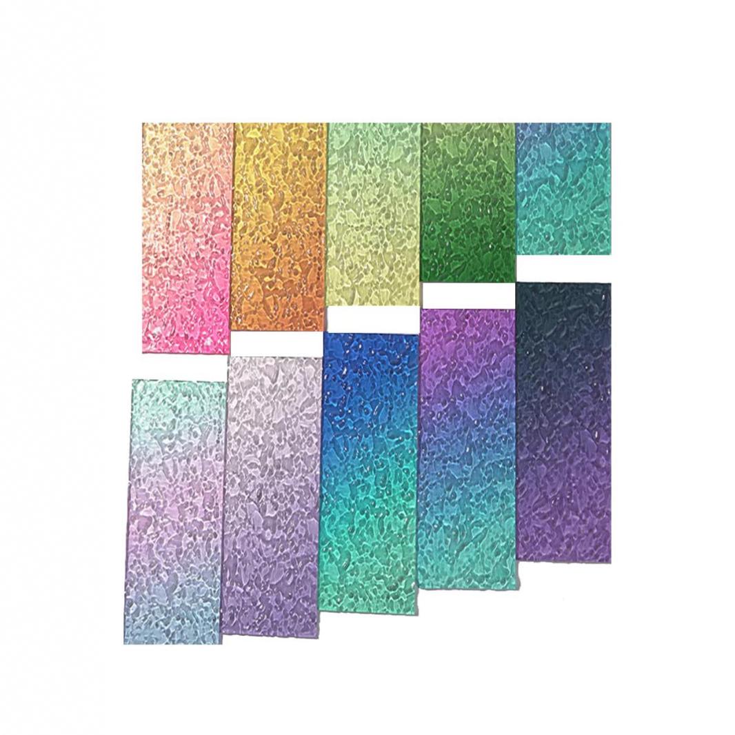 渐变色亚克力透明水波纹UV打印彩色整板有机玻璃长虹条纹板