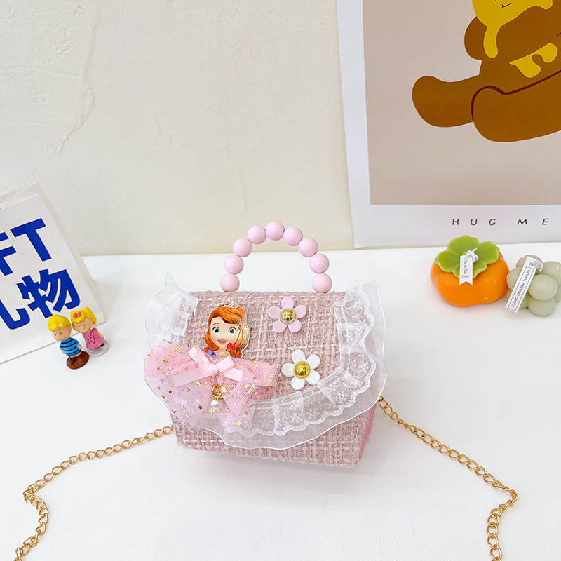 2022 nuevo arco de la celebridad en línea tejida bolso de los niños de las mujeres de estilo coreano lindo crossbody mini bolso de la perla