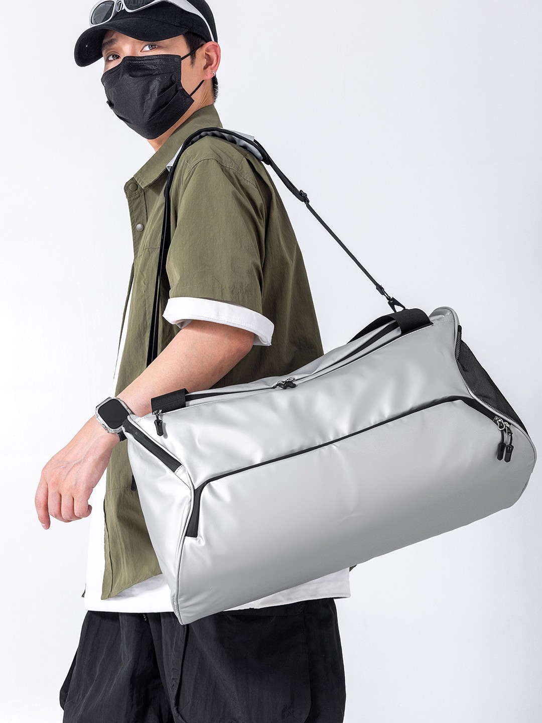 Bolsa de viaje transfronteriza de gran capacidad bolsa de deporte bolsa de fitness impermeable bolsa de mensajero de separación seca y húmeda natación hombro portátil ligero